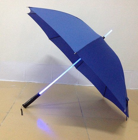 23" x 8K manual open LED light straight umbrella for promotion technology gifts