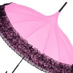 مظلة باغودا مضادة للأشعة فوق البنفسجية ومظلة من الدانتيل مع مقبض بخطاف