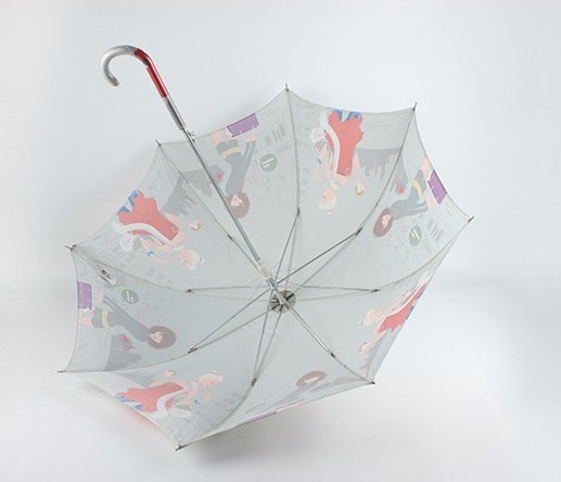 Fashion Long Straight Print Umbrella