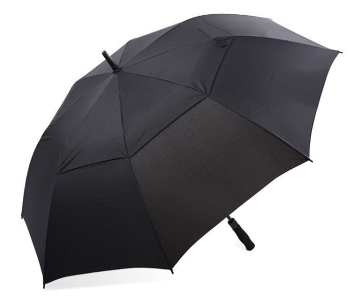 64″ Personalised Large Black Windproof Golf Umbrella for sale