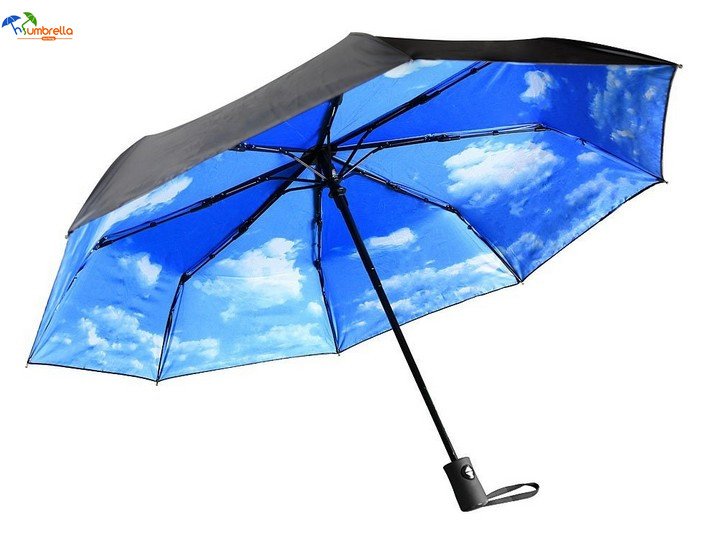 Auto Open and Close Compact Travel Folding Umbrella for Women and Men