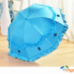 Princess Lace Triple Folding Umbrella Dome Parasol