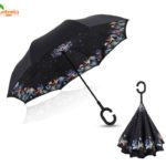 Doppelschichtiger umgekehrter Regenschirm, winddichter UV-Schutz