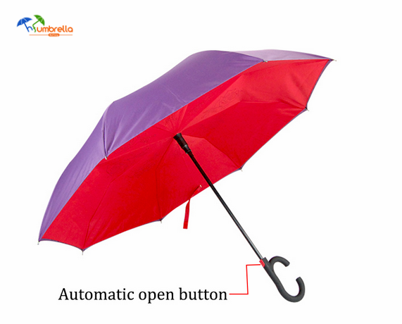 Red Double Layer Inverted Umbrella