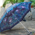 Customized Full Printing Floral Border Beautiful Design Straight Lady Umbrella