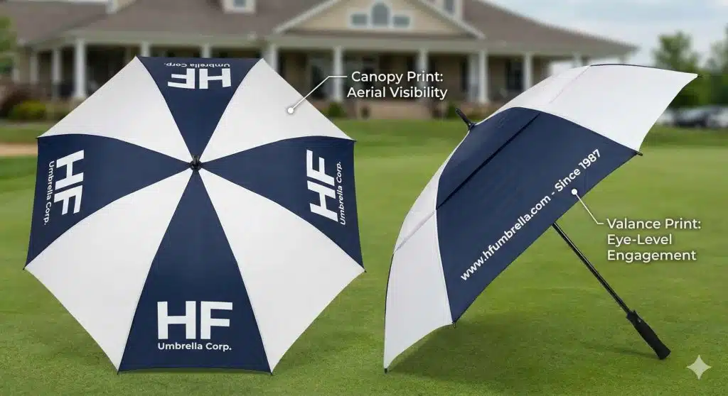 logo paraply position