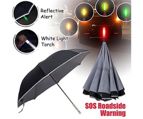 2017 New Design  Innovative LED Inverted Umbrella For Car SOS