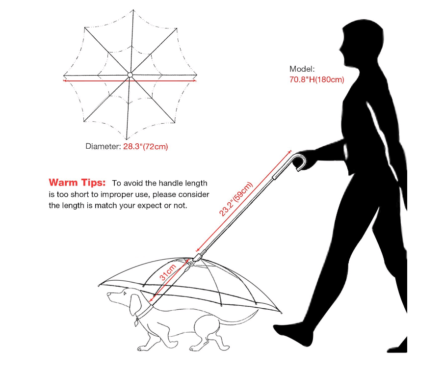 Pet Dog Umbrella Transparent New Developed Umbrella