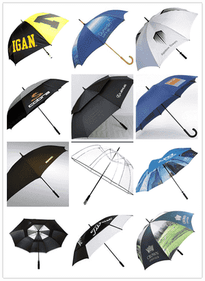 Golf umbrella types