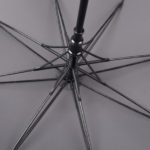 black umbrella wooden handle ribs
