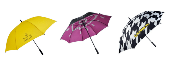Logo print double canopy golf umbrella