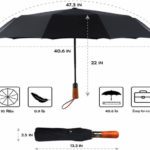 Automatisch öffnender Regenschirm mit Holzgriff