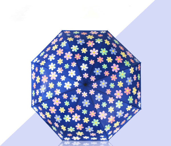 automatic color changing folding umbrella