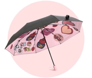 Automatic Folding Umbrella Ladies Portable & Compact Umbrellas, UV Parasol With Anti-UV Coating