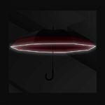 Golf umbrella with reflective tape