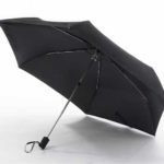 black folding umbrella