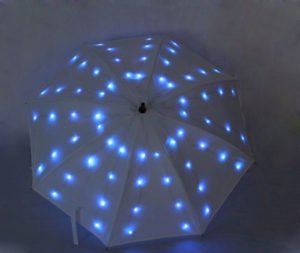 Outdoor Straight Customized Led Twinkling Umbrella Romantic Led Umbrella