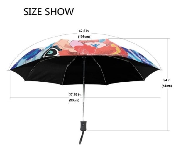 Portable folding umbrella