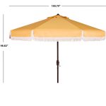 Größe eines Sonnenschirms mit Fransen