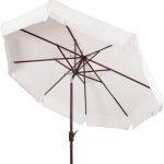 Sonnenschirmgestell mit weißen Fransen