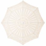 2021 Gelb-weißer Boho-Strandschirm