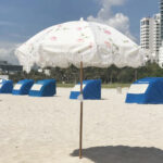 Rose Beach Umbrella with Tassels