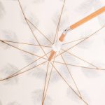 Retro-Palmen-Strandschirm mit Holzgestell