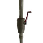 9 Fuß Gartenschirm mit 2.7 m Stahlstange und 24 Rippen Aluminiumkurbel