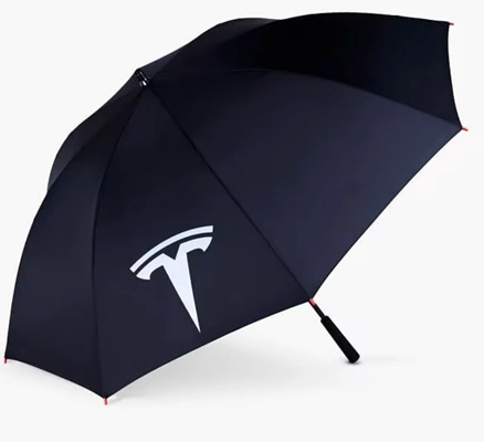 Tesla Umbrella with Red Frame, Custom umbrellas for Car Brands