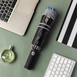 Automatik-LED-Regenschirm schwarz