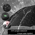 Winddichter automatischer LED-Regenschirm