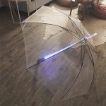 gerade transparente LED-Regenschirme (3)