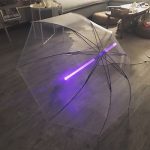 gerade transparente LED-Regenschirme (4)