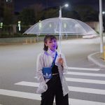 gerade transparente LED-Regenschirme (5)