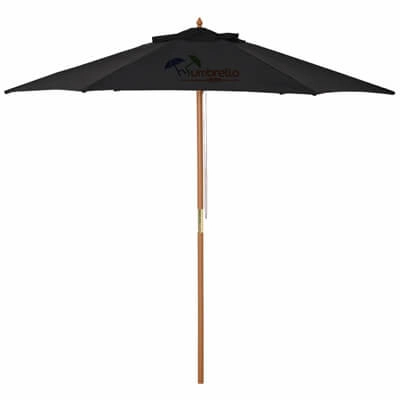2.5m Round Wooden Parasol with Logo Print