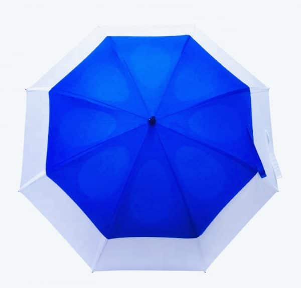 Double layer vented golf umbrella with holes canopy