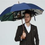 DOUBLE PRINTING WOODEN UMBRELLA