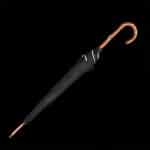 Schirm aus massivem Ahornholz, schwarz