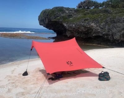 Fabric beach umbrella