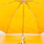 Gelber Entenkopf-Regenschirmrahmen