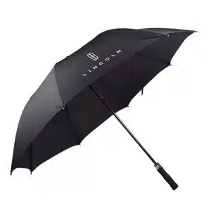 black budget golf logo umbrella