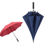 red blue budget golf logo umbrella