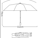High quality automatic folding umbrella size