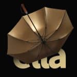 Custom logo print luxury wooden golf umbrella
