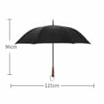 Custom logo print luxury wooden golf umbrella