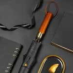 Custom Logo Luxury Wooden Golf Umbrella