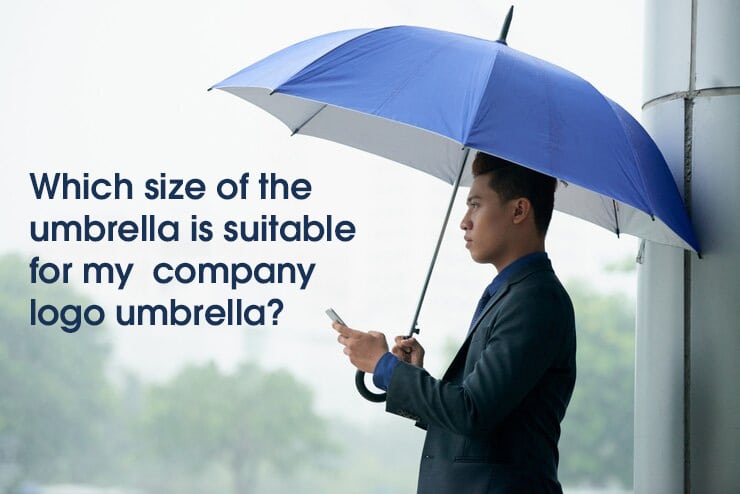 Welche Schirmgröße ist für meinen Firmenlogoschirm geeignet?