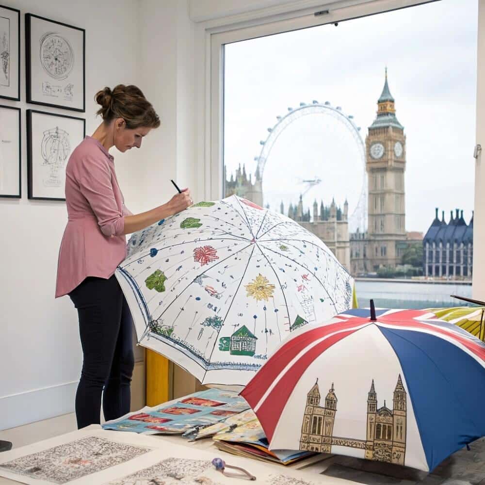 Britischer Kunstdesigner-Regenschirm