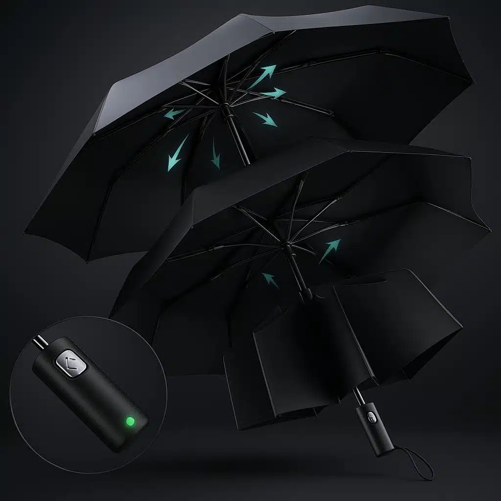 Ombrello elettrico intelligente telescopico