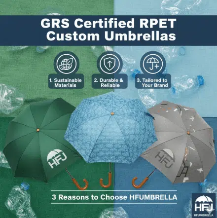 GRS 인증 RPET 맞춤형 우산: HFUMBRELLA를 선택해야 하는 3가지 이유